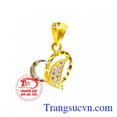 Mặt dây nữ 10k trái tim bé bỏng