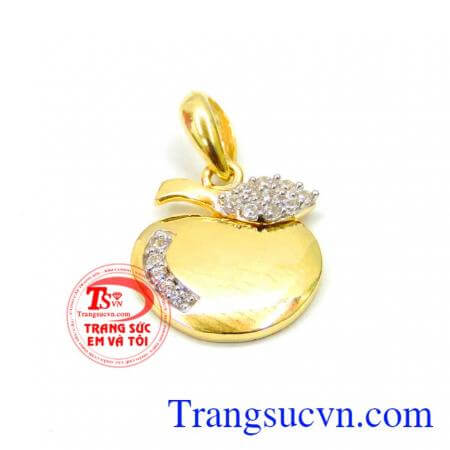 Sản phẩm mặt dây chuyền nữ mặt dây hình dạng quả táo Apple Mặt chuyền nữ, mặt dây vàng đẹp, đeo hợp thời trang, mặt dây chuyền sáng bóng Uy tín về chất lượng vàng