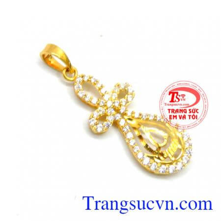 Mặt dây vàng nữ 10k nhẹ nhàng