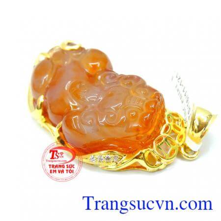 Mặt tỳ hưu mã não thiên nhiên đẹp