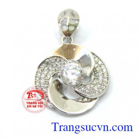 Mặt nữ vàng trắng đính đá đẹp mặt dây giá tốt Bán mặt dây chuyền vàng tây dành cho nữ