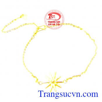 Lắc nữ vàng tây,khách hàng ưa chuộng. Lắc tay hậu duệ mặt trời cho nữ