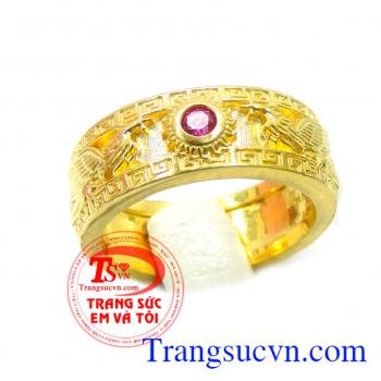 Nhẫn nam vàng tây sang trọng