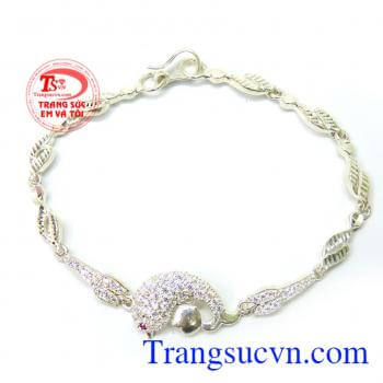 Lắc bạc nữ cá heo xinh xắn