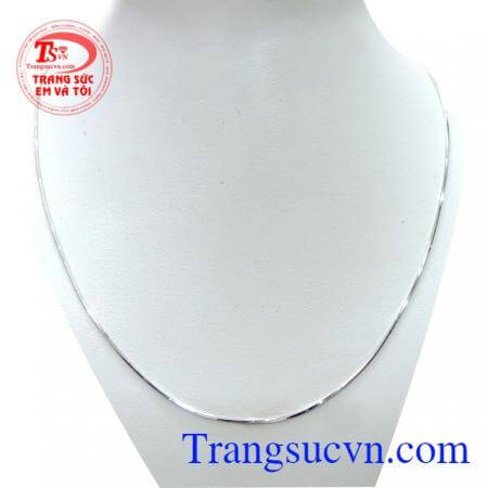 Dây chuyền nữ ý 10k đẹp màu trắng đẹp kiểu dáng hiện đai thời trang giá thành hợp lý sản phẩm