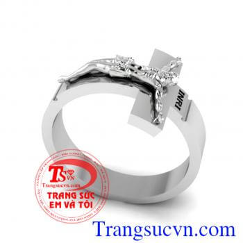 Nhẫn Thánh Giá vàng 14K