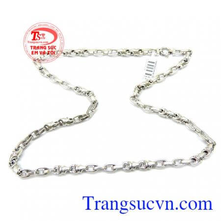 Sản phẩm được bảo hành uy tín, giao hàng toàn quốc. Dây chuyền vàng trắng Italy 18k
