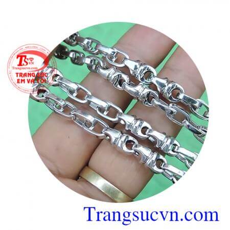 Dây chuyền nam vàng 18k sang trọng với đánh giá của hàng triệu khách hàngDây chuyền vàng trắng Italy 18k