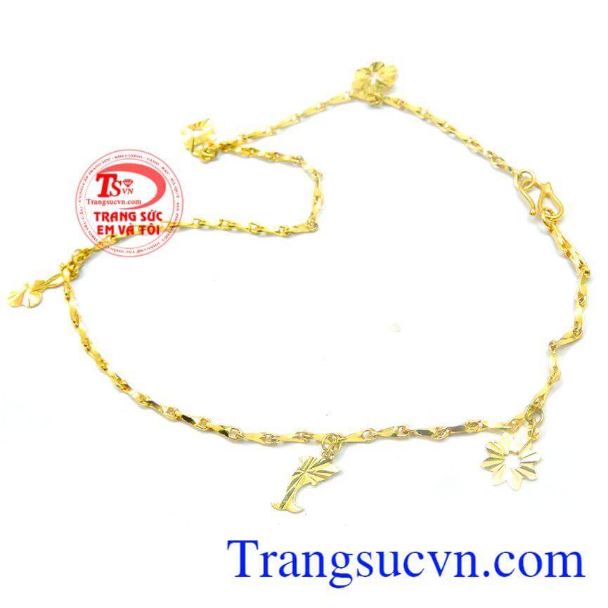 Lắc chân vàng cho nữ cá tính