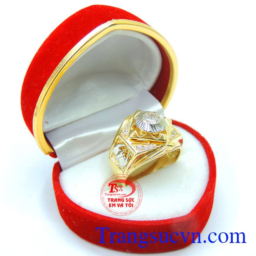 Nhẫn nam vàng sĩ tử đính đá đẹp luôn mang đến cho quý khách sự tinh xảo, tinh tế và sang trọng trong từng sản phẩm