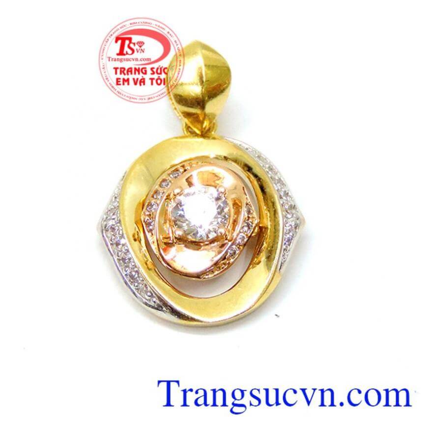 Mặt nữ vàng đính đá thanh lịch