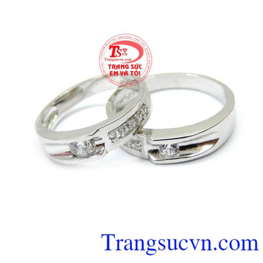 Đôi nhẫn cưới ngọt ngào 14k