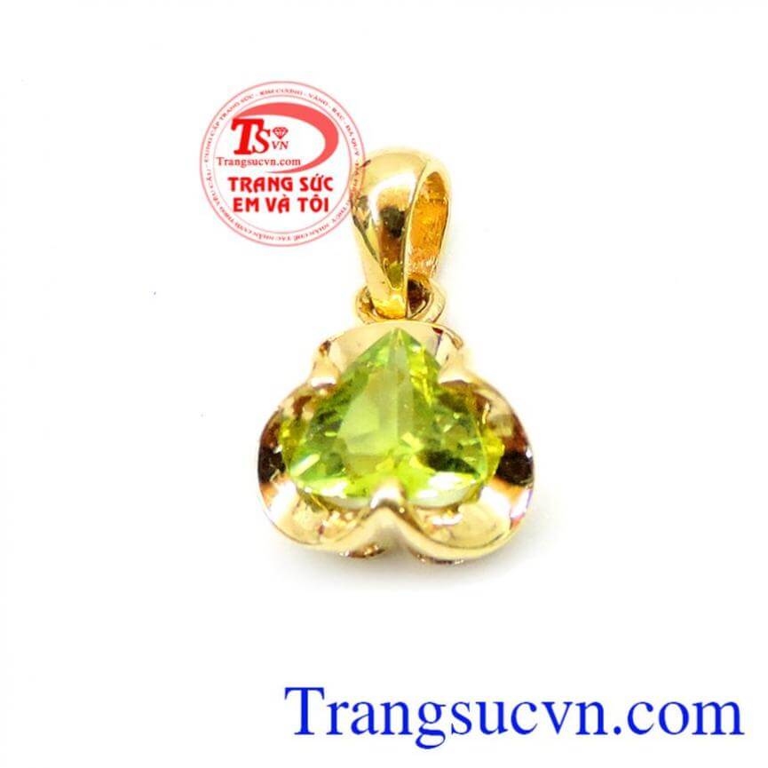 Mặt nữ peridot đính đá điệu dà