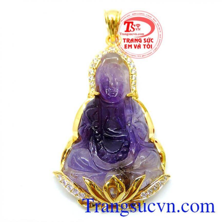 Mặt quan âm đeo may mắn 14k 