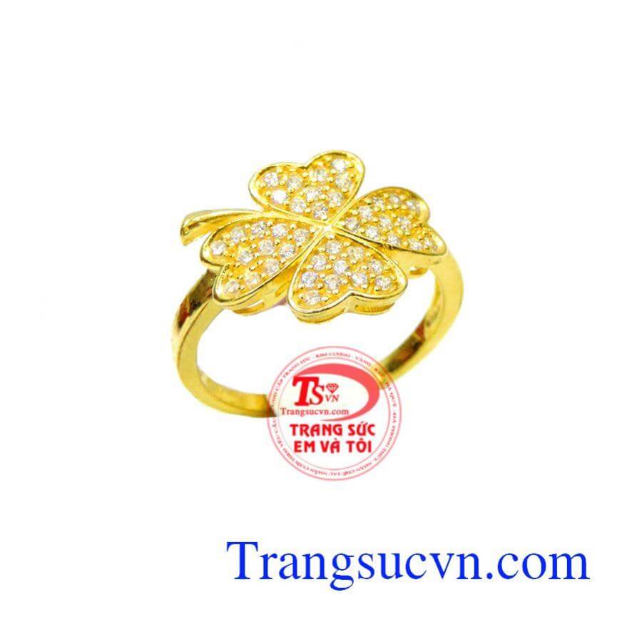 Nhẫn nữ vàng hoa trái tim đẹp