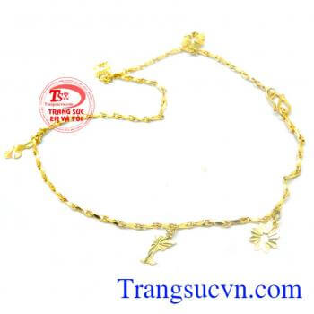 Lắc chân vàng cho nữ cá tính với thiết kế đẹp,