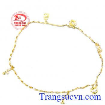 Lắc chân vàng cho nữ cá tính 