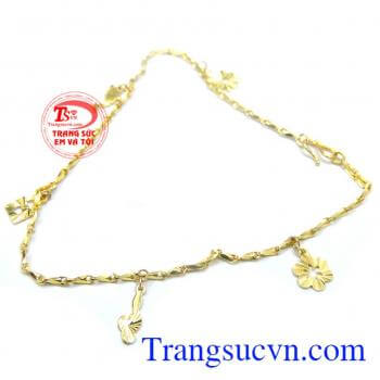 Lắc chân vàng cho nữ cá tính 