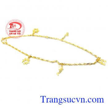 Lắc chân vàng cho nữ cá tính 