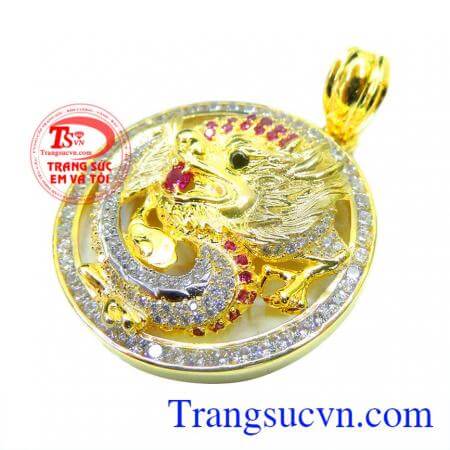 Mặt rồng vàng 3D uy quyền đẹp