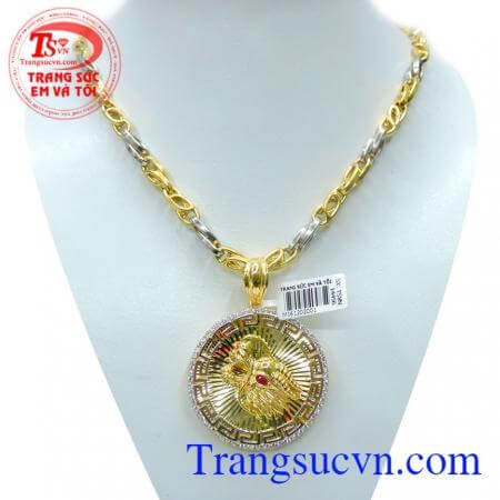 Bộ mặt dây nam rồng mạnh mẽ là bộ trang sức vàng rồng đẹp chất lượng dây chuyền nam đảm bảo uy tín,