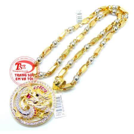 là món trang sức cần thiết nhất đối với nam sản phẩm đảm bảo chất lượng hợp thời trang thiết kế tinh tế đẹp, Bộ mặt rồng vàng quyền uy cho nam