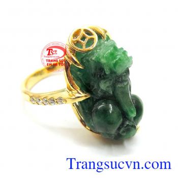 Mang lại may mắn và hộ mệnh. Nhẫn tỳ hưu nữ tính may mắn đẹp