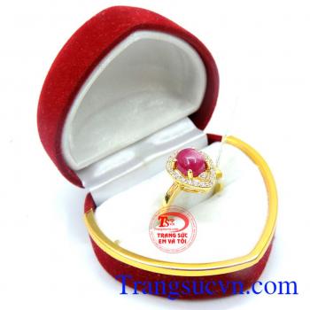 Nhẫn ruby nữ tính thời trang đẹp