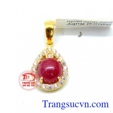 Mặt dây ruby nữ tính đẹp