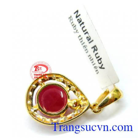 Mặt dây ruby nữ tính đẹp