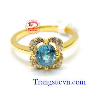 Chất lượng vàng được đảm bảo uy tín. Nhẫn zircon nữ tính đeo may mắn