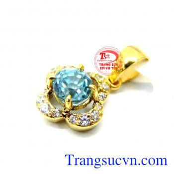 Mặt nữ zircon thời trang đẹp Nhẫn nữ gắn Đá quý tự nhiên Topaz trái tim màu xanh nước Biển đem lại may mắn và những điều tốt lành là viên đá của may mắn và tình yêu, giúp bạn đạt được mục tiêu