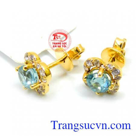 hoa tai vàng đảm bảo uy tín hàng đầu việt nam, Hoa tai nữ cá tính ziron đẹp