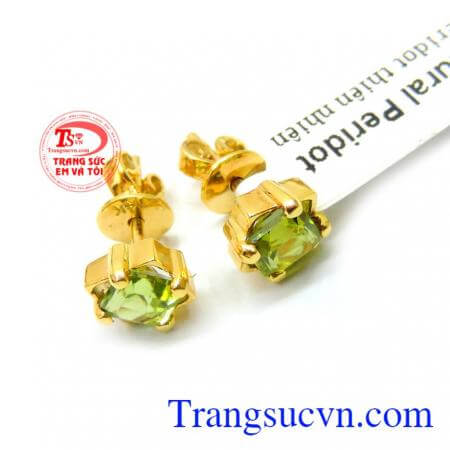 Hoa tai peridot nữ trẻ trung đẹp