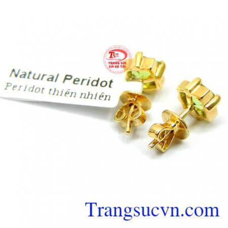 Hoa tai peridot nữ trẻ trung đẹp