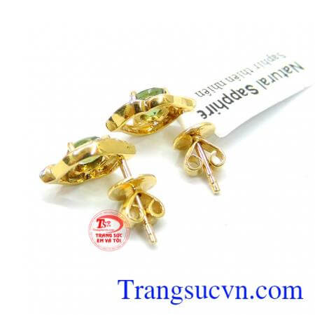 Hoa tai saphire nữ tình yêu đẹp