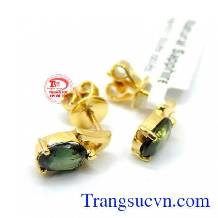 Hoa tai saphire nữ ngọt ngào đẹp mang lại vẻ đẹp quý phái bông tai món quà yêu thương cho phái nữ.