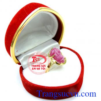 Nhẫn tỳ hưu ruby cá tính đẹp