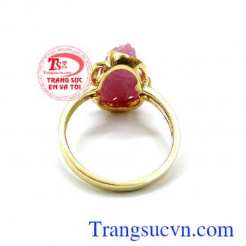 Nhẫn tỳ hưu ruby cá tính đẹp