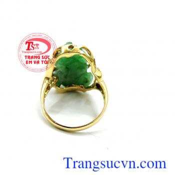 Nhẫn tỳ hưu jadeite hạnh phúc