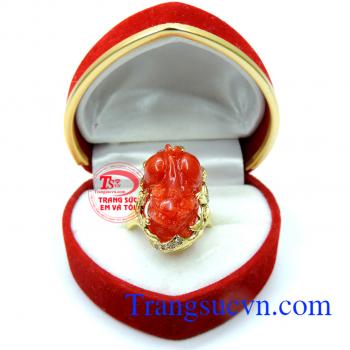 Nhẫn tỳ hưu jaeite tặng phái đẹp nhẫn thiết kế đẹp sang trọng mang lại vẻ đẹp quý phái. 