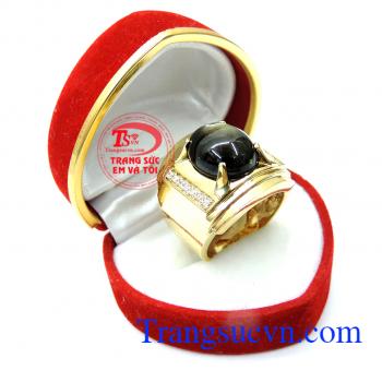 Nhẫn nam saphire phong cách đẹp đeo hợp thời trang hợp mệnh mang lại nhiều may mắn