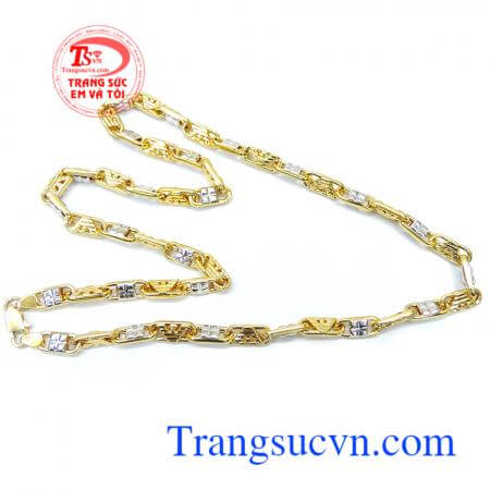 Dây chuyền nam cá tính lịch lãm sành điệu dây chuyền nam vàng tây giá chuẩn, dây chuyền nam vàng thiết kế tinh tế, hợp thời trang
