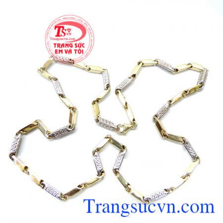 Dây chuyền nam vàng tây sang trọng