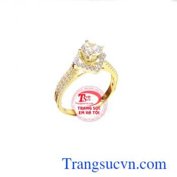 Nhẫn vàng nữ tính đeo tay đẹp