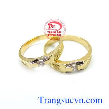 Đôi nhẫn cưới yêu thương ngọt ngào dành cho các cặp tình nhân làm quà tặng trong những ngày ý nghĩa