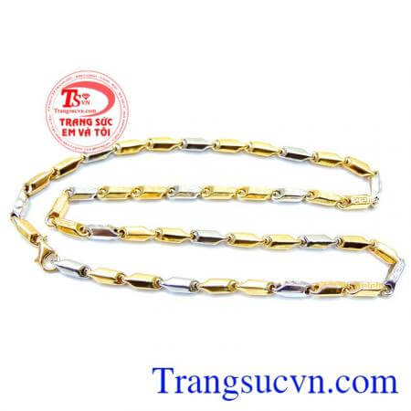 Dây chuyền nam 18k phong cách được làm từ vàng 18k nhập khẩu cho nam giới bằng vàng sáng bóng, với mẫu mã phong phú, kiểu dáng hợp thời trang