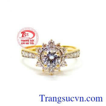 Nhẫn vàng nữ tính họa tiết đẹp nữ tính vàng đeo ngón giữa nhẫn nữ đa dạng. 