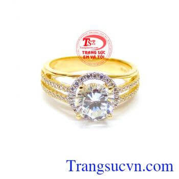 Thích hợp làm quà tặng. Nhẫn nữ xinh cá tính gắn đá