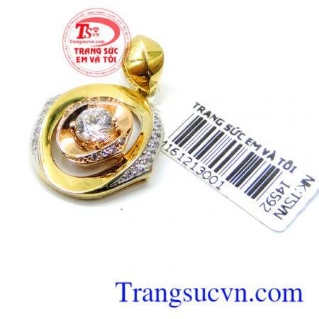 Mặt nữ vàng đính đá thanh lịch